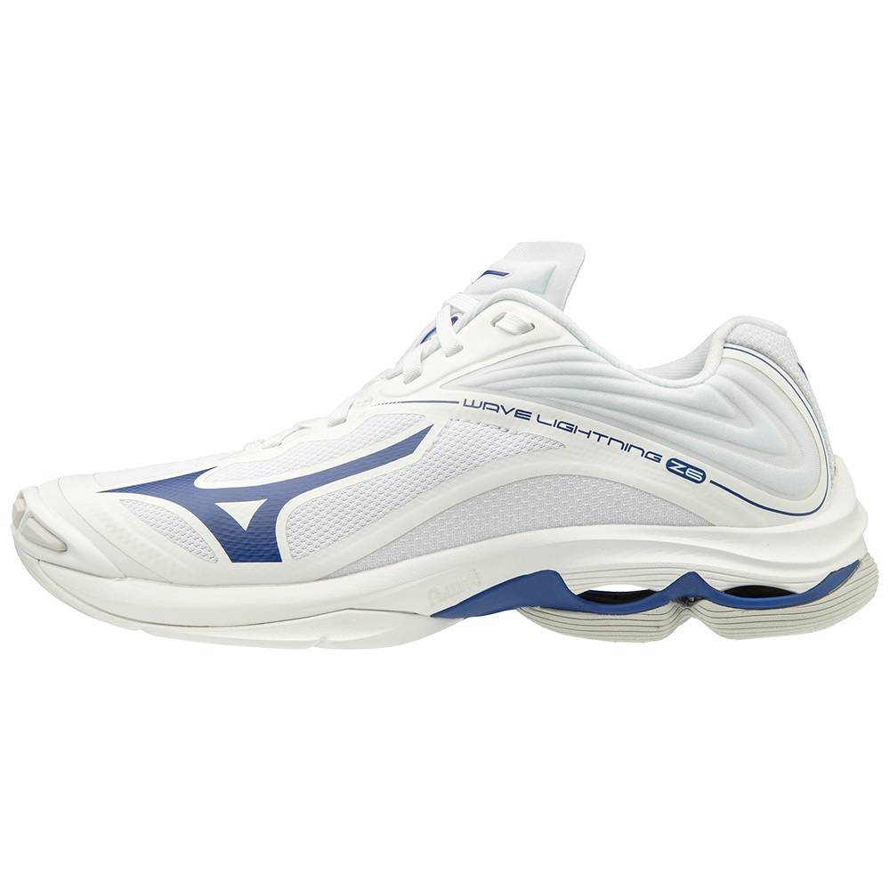 Mizuno Wave Lightning Z6 Férfi Röplabda Cipő Fehér/Sötétkék MNT184692